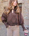 Blouse VICTORIA - Marron
