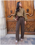 Pantalon LINA - Marron