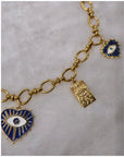 Collier charms - Bleu marine