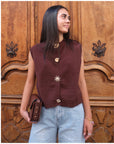 Gilet THÉA - Marron