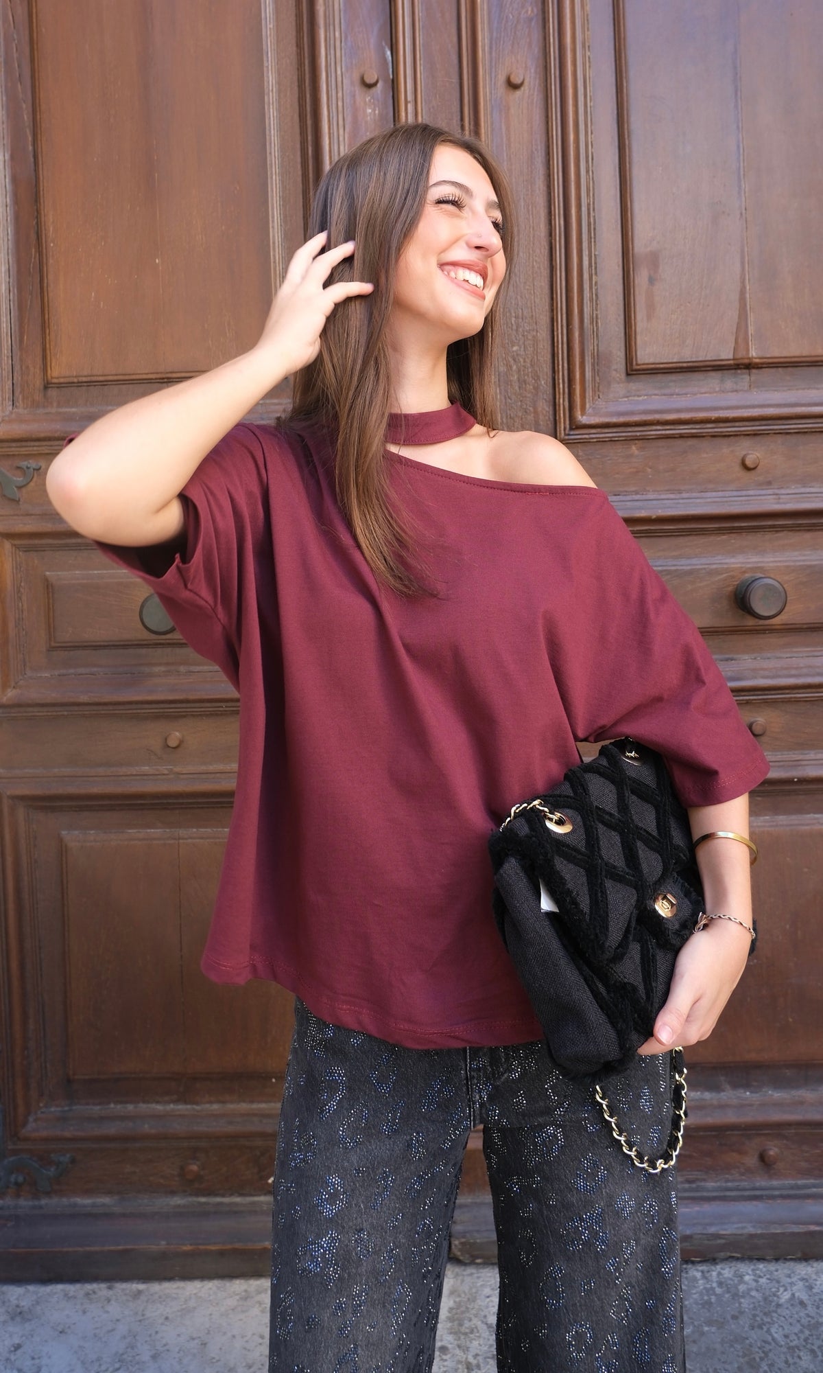 T-shirt SACHA - Bordeaux 🇮🇹