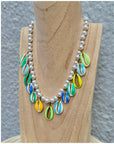 Collier coquillages - Bleu