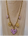 Collier charms - Rose