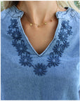 Blouse ALBANE - Bleu