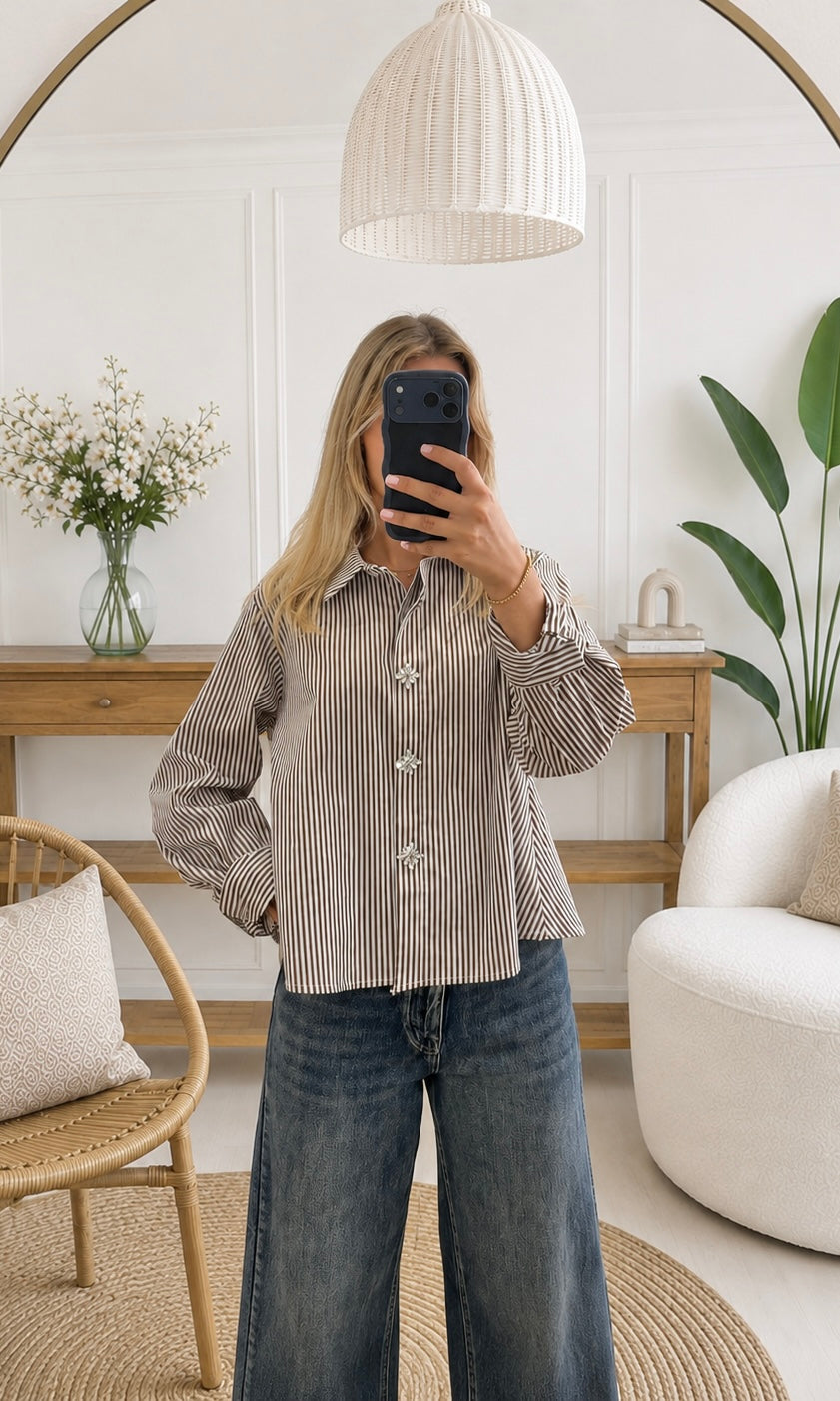 Chemise IRINA - Marron 🇮🇹