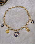 Collier charms - Bleu marine