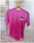 T-shirt COFFEE - Rose 🇮🇹