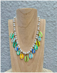 Collier coquillages - Bleu