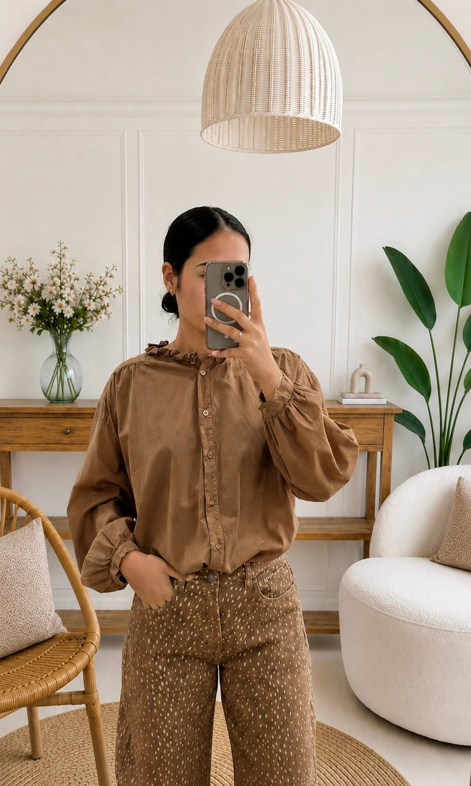 Chemise CÉCILE - Marron 🇮🇹