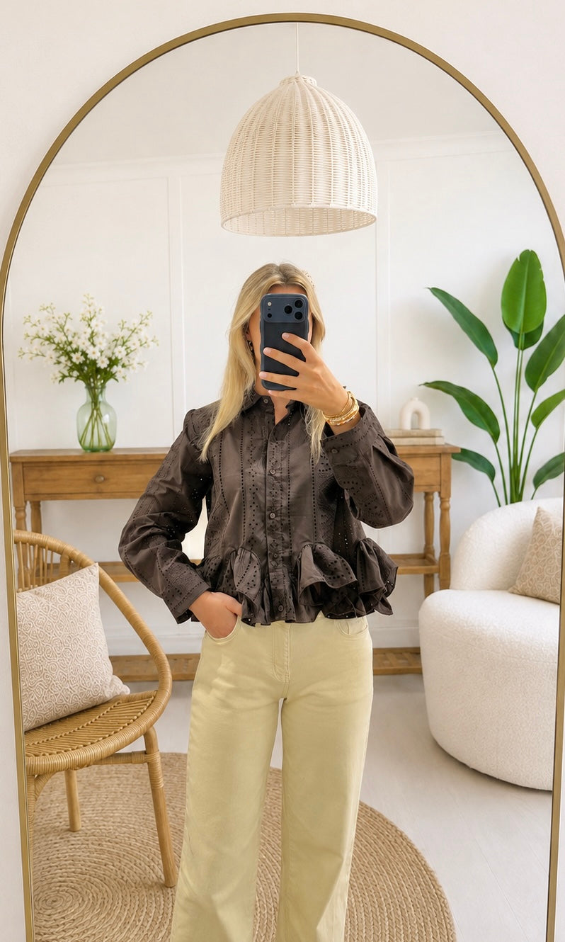 Chemise MARYLOU - Marron 🇮🇹