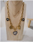 Collier charms - Bleu marine