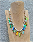 Collier coquillages - Bleu