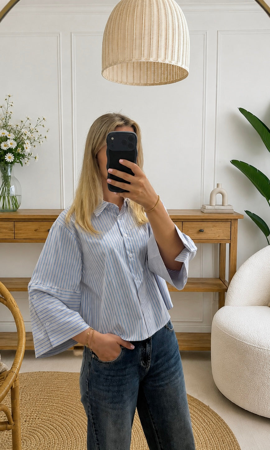 Chemise JULIETTE - Bleu 🇮🇹