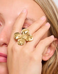 Bague fleur - Doré