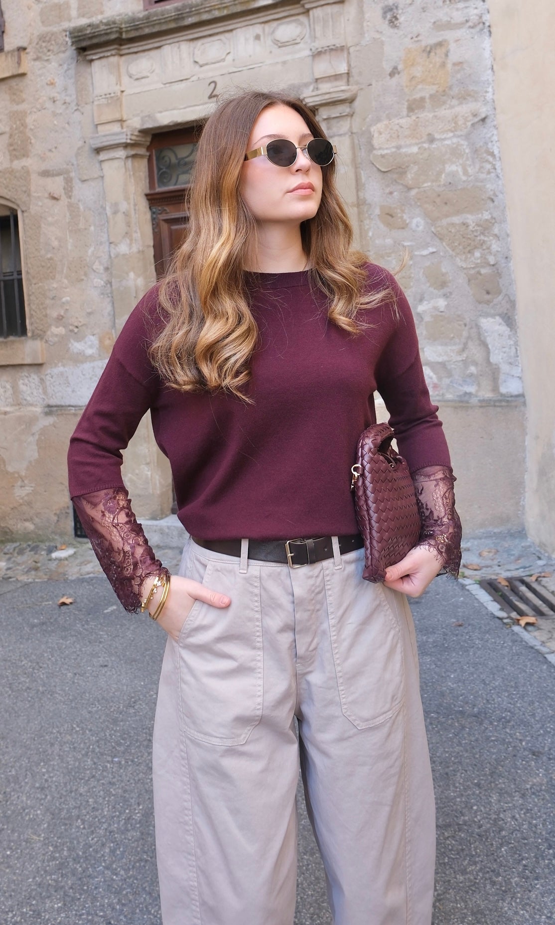 Pull GIUSEPA - Bordeaux