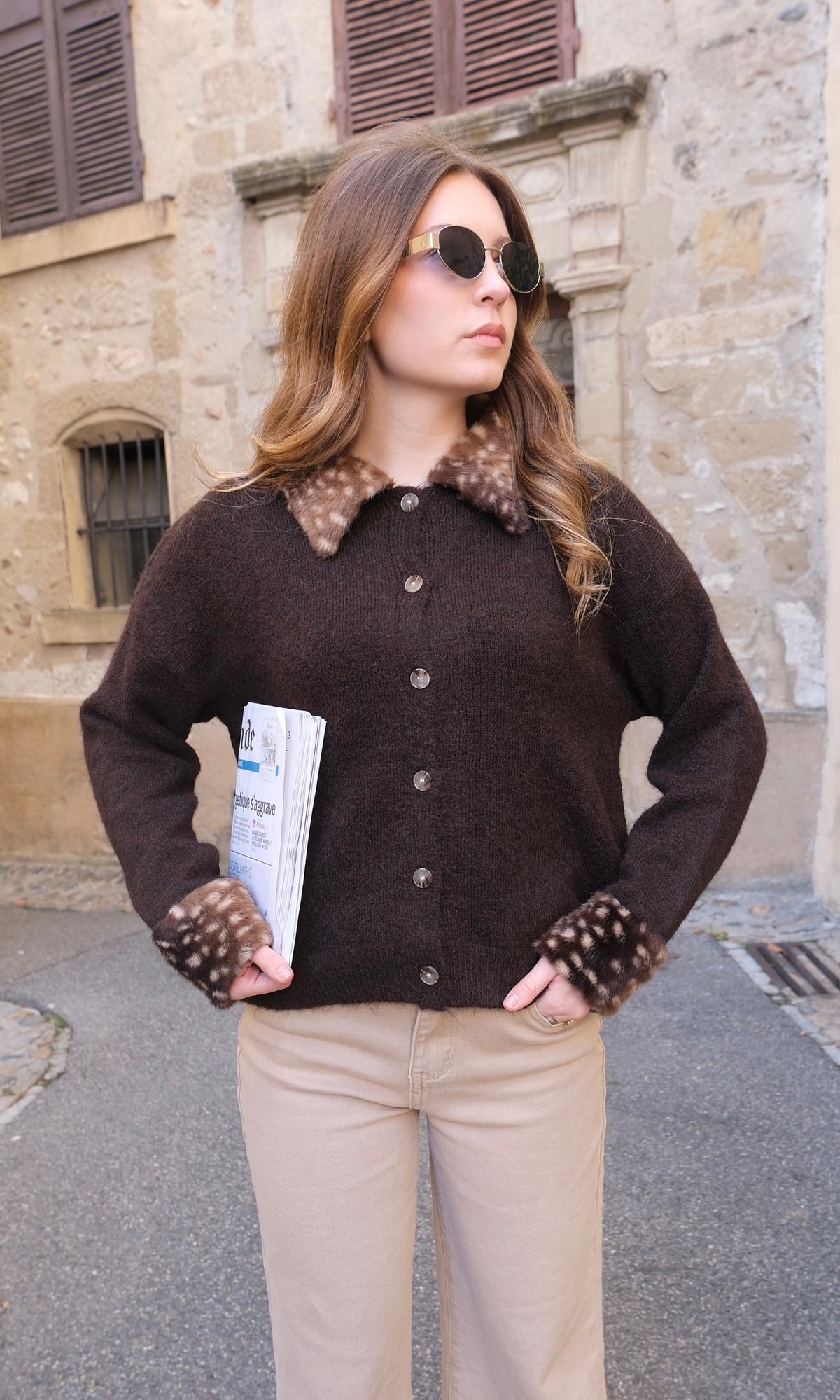 Gilet LAURINE - Marron