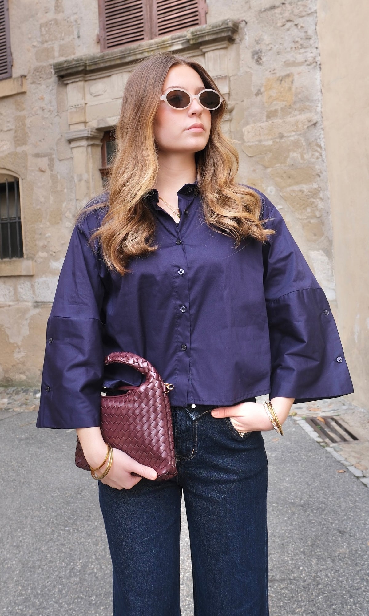 Chemise JULIETTE - Marine 🇮🇹