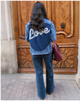 Veste LOVE - Bleu