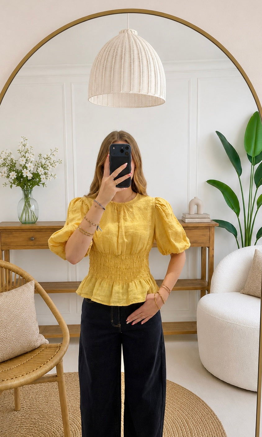 Blouse DALIA - Jaune 🇮🇹