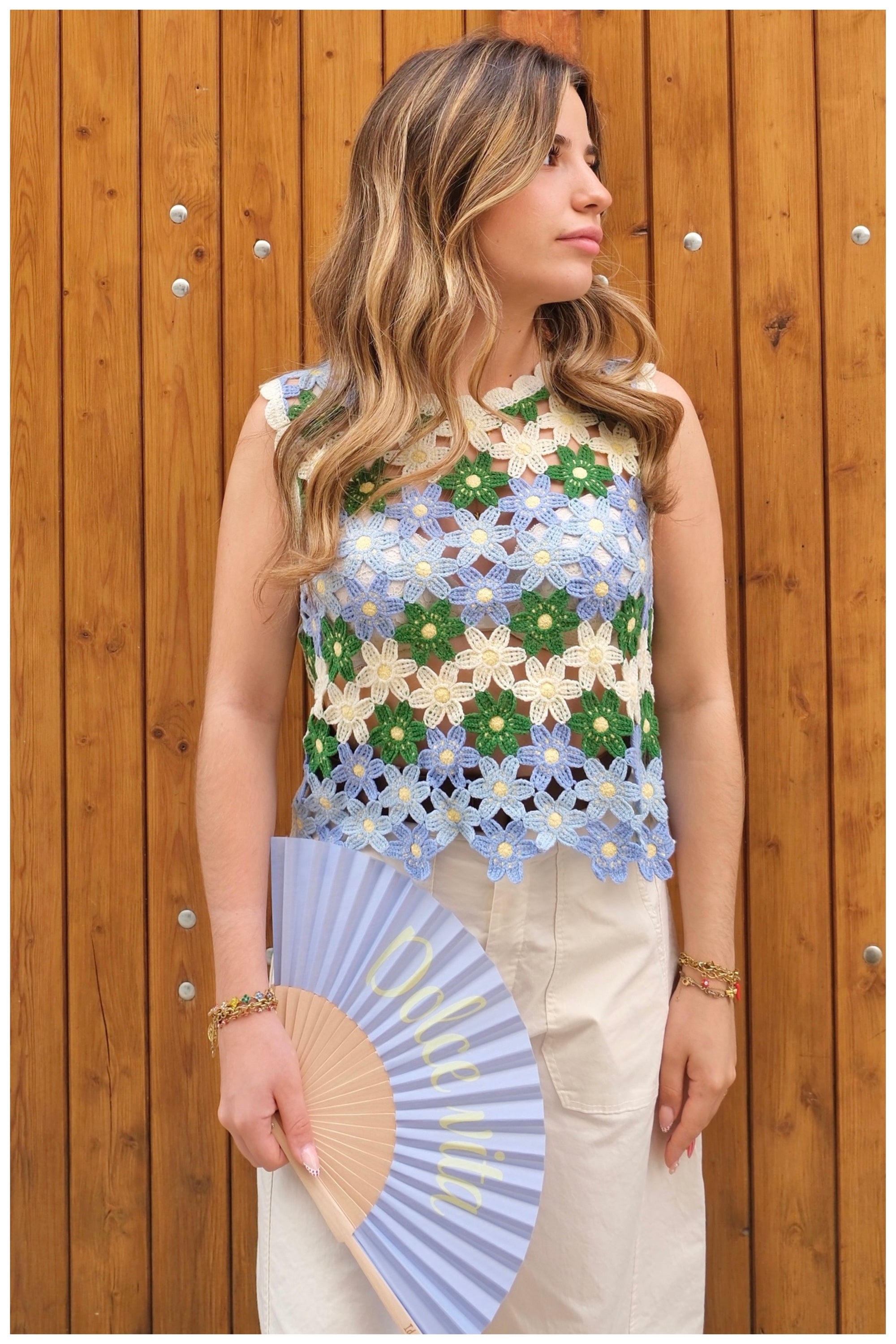 Top LILY - Bleu