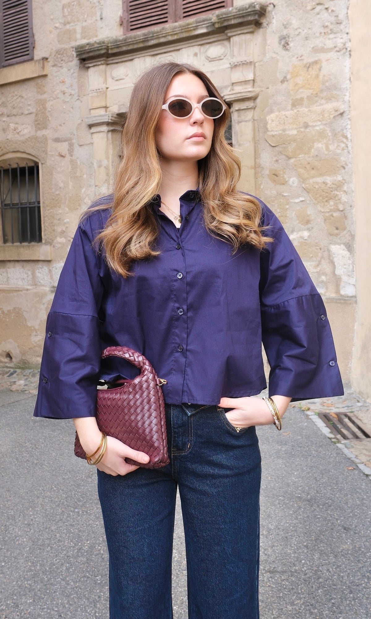 Chemise JULIETTE - Marine 🇮🇹