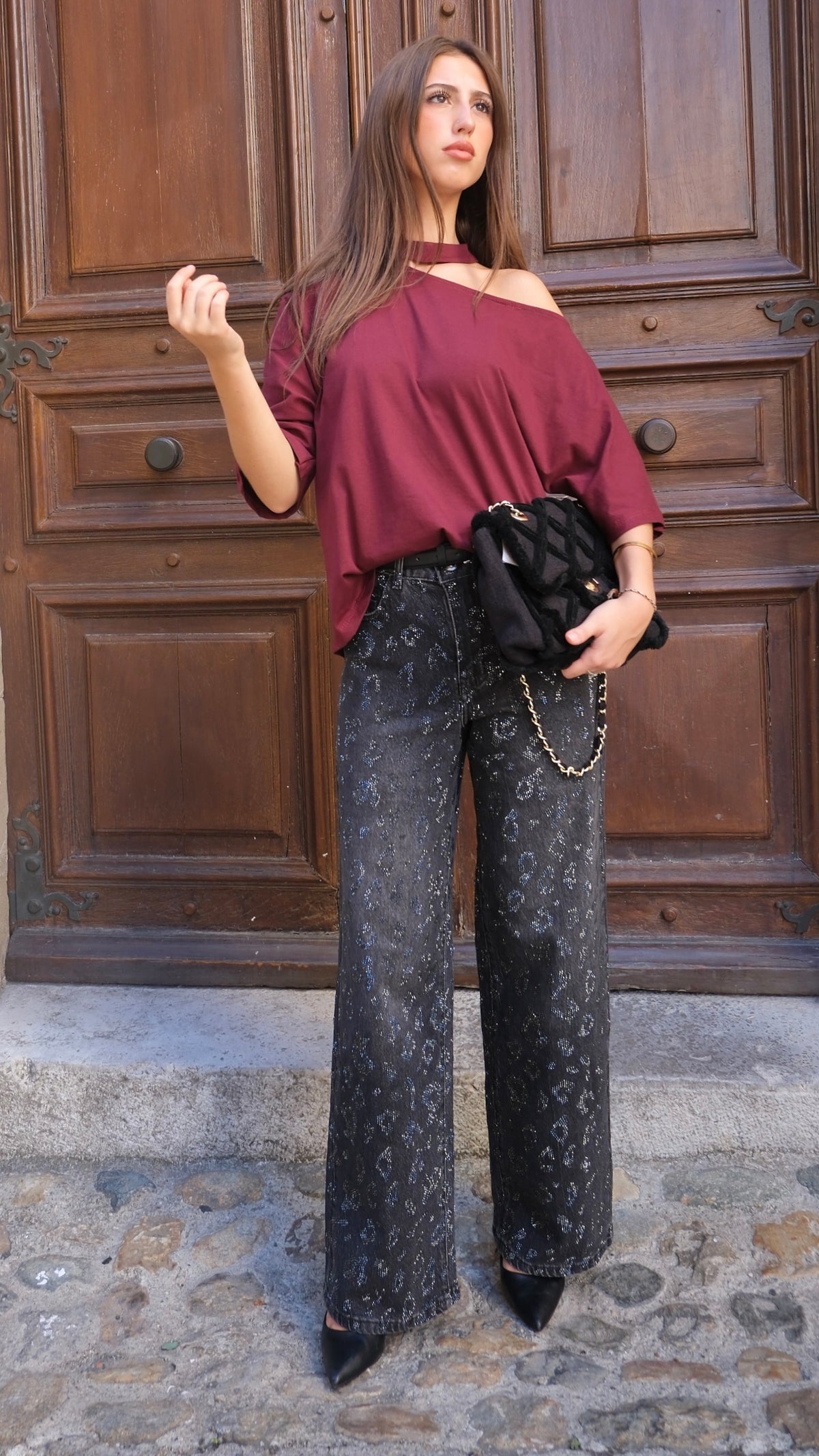 T-shirt SACHA - Bordeaux 🇮🇹