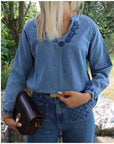 Blouse ALBANE - Bleu